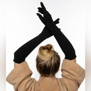 Elegant and Warm Black Long Gloves